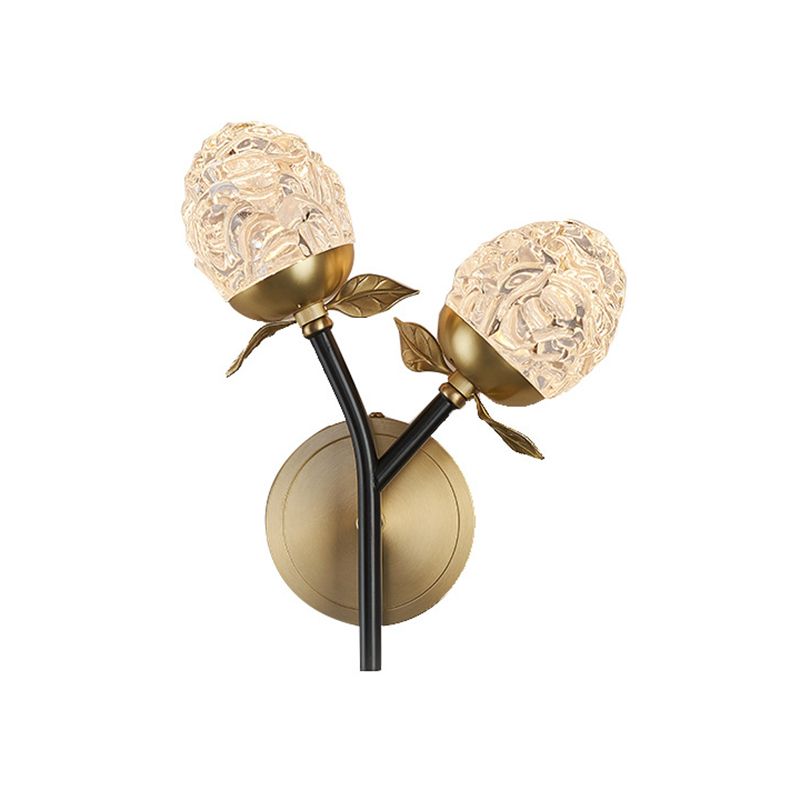1 Light Wall Mount Light Fixture Modern Wall Mounted Lighting in Gold