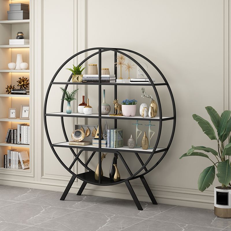 Libreria etagere aperta contemporanea telaio in metallo verticale scaffale in legno scaffale