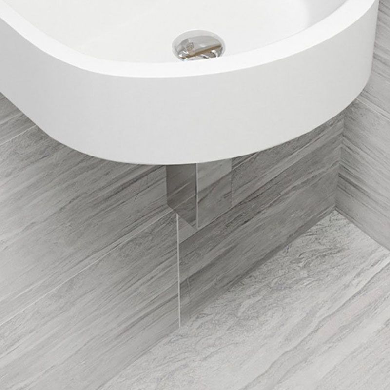 Contemporary Bathroom Sink Man Made Rock Specialty Wall Mount Bathroom Sink without Faucet