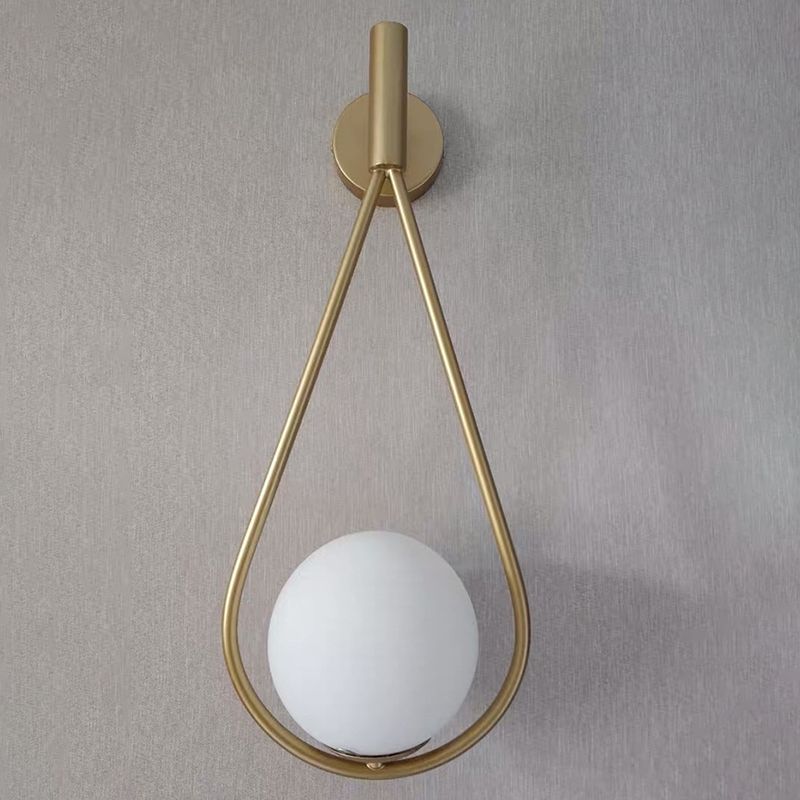 Lampada da parete a parete creativa moderna Lampada bassata a parete da interno con tonalità di vetro