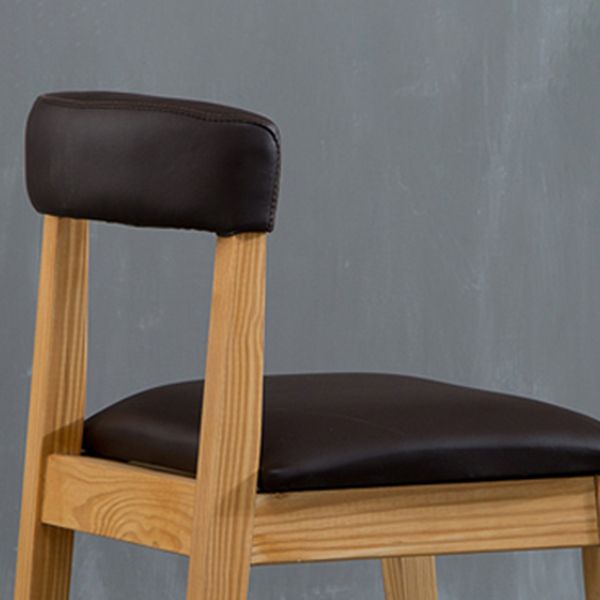 Silla lateral casera de estilo campestre, silla tapizada de madera con respaldo abierto para comedor