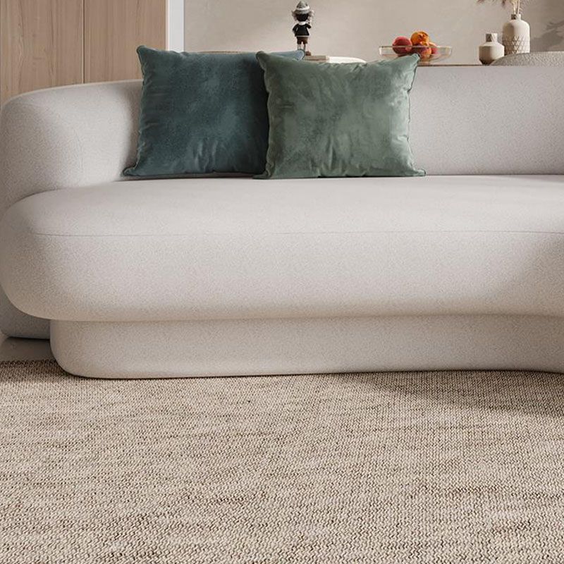 Contemporary Sofa Solid Color Curved Loveseat for Bonus Room