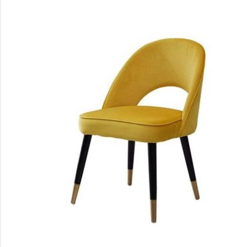 Glam Arm Chair Fabric Open Back Dining Chair for Dining Room