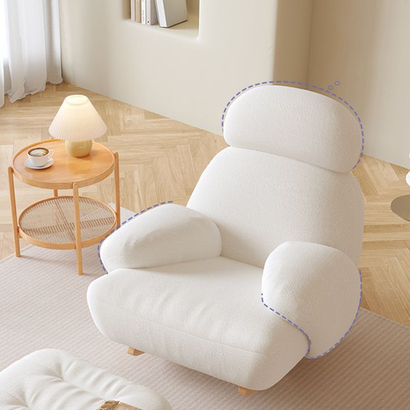 Upholstered Glam Rocker Ergonomic with Padded Seat Rocking Chair 37.8" x 37.8" x 33.5"