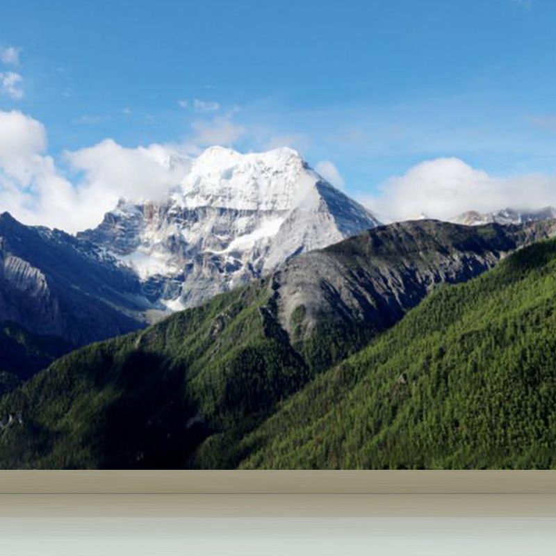 Light Color Contemporary Mural Wallpaper Sky Scenery Wall Covering for Guest Room