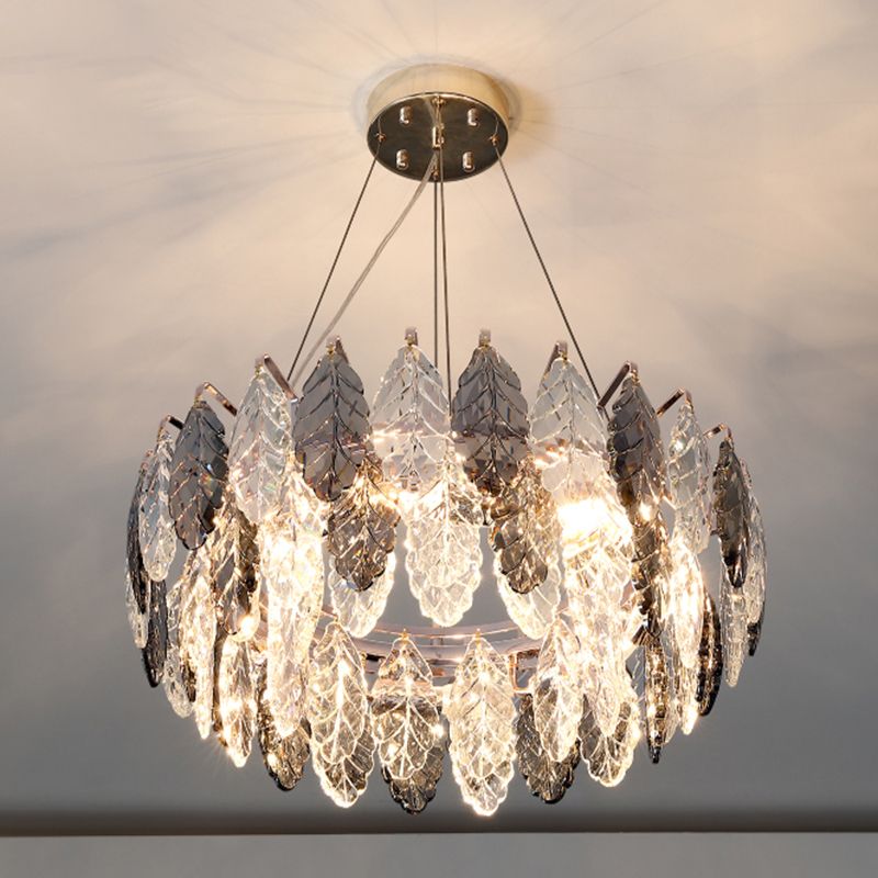 Candelera de cristal de lámpara de lámpara de estilo moderno para sala de estar de dormitorio