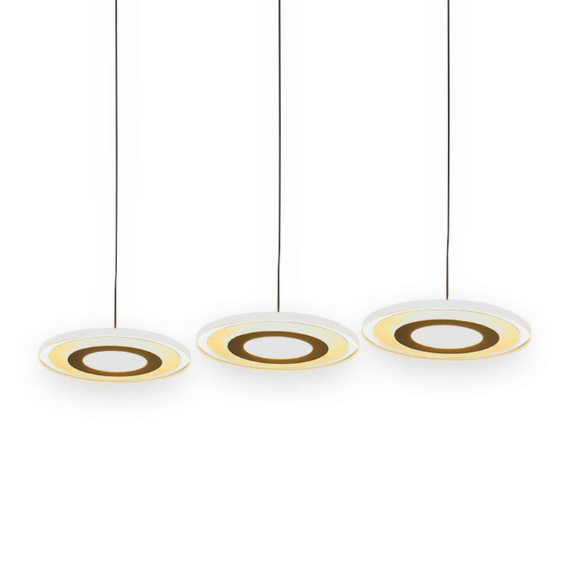 Ultraathine eetkamer multi -light hanger acryl 3 koppen moderne led hangende verlichting in helder