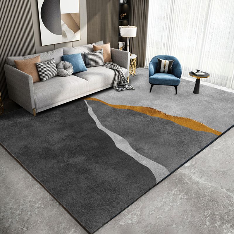 Minimalist Indoor Rug Gorgeous Washable Rug Polyester Stain Resistant Area Carpet for Living Room
