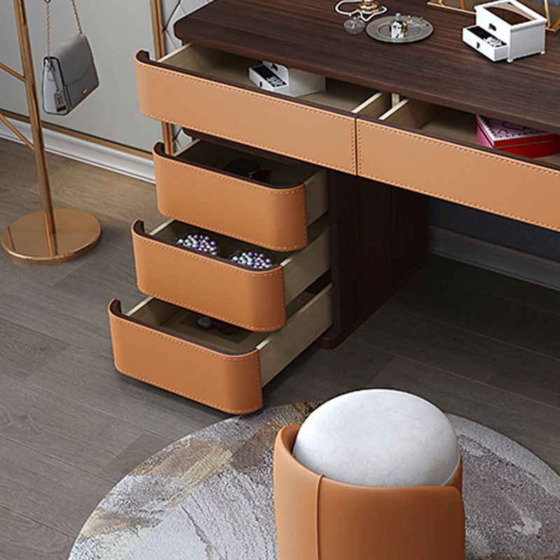 Glam 17.72" Wide Wooden Makeup Vanity with 5 Drawers for Bedroom