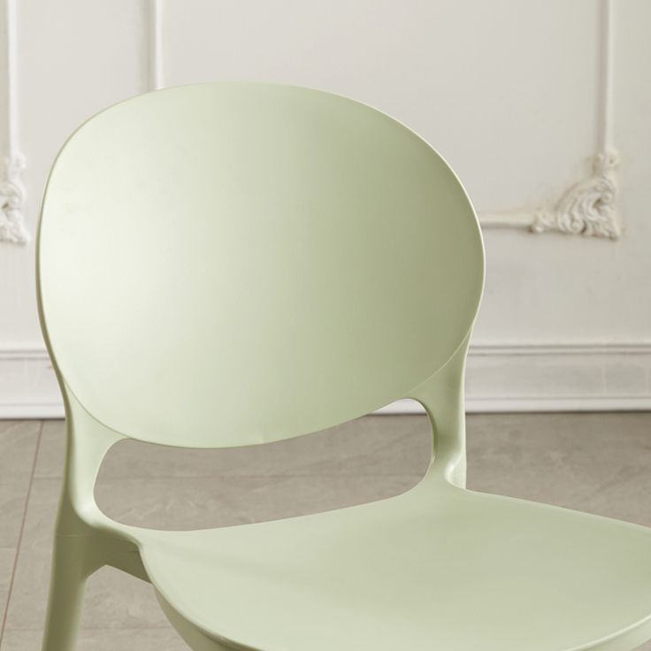 Stackable Plastic Armless Dining Chairs Indoor Scandinavian Side Chair