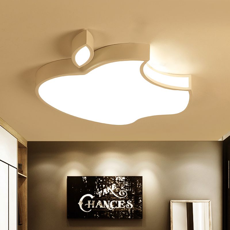 Zwart/Wit Apple Inbouwverlichting Minimalistische Stijl 21"/25,5" W LED Acryl Plafondarmatuur, Warm/Wit/3 Kleurenlicht