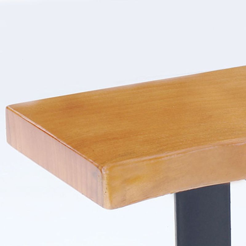 Rectangular Bar-height Table Solid Wood 41.3"H Pub Table with Metal Base