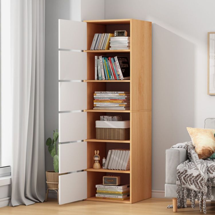 Contemporary Rectangle Storage Cabinet Manufactured Wood Accent Cabinet with Doors