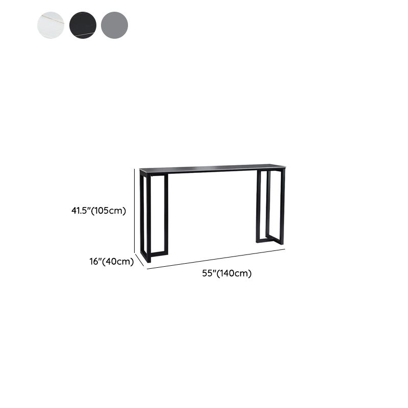 Industrial Bar Height Table Stone Top Bistro Table for Patio Use