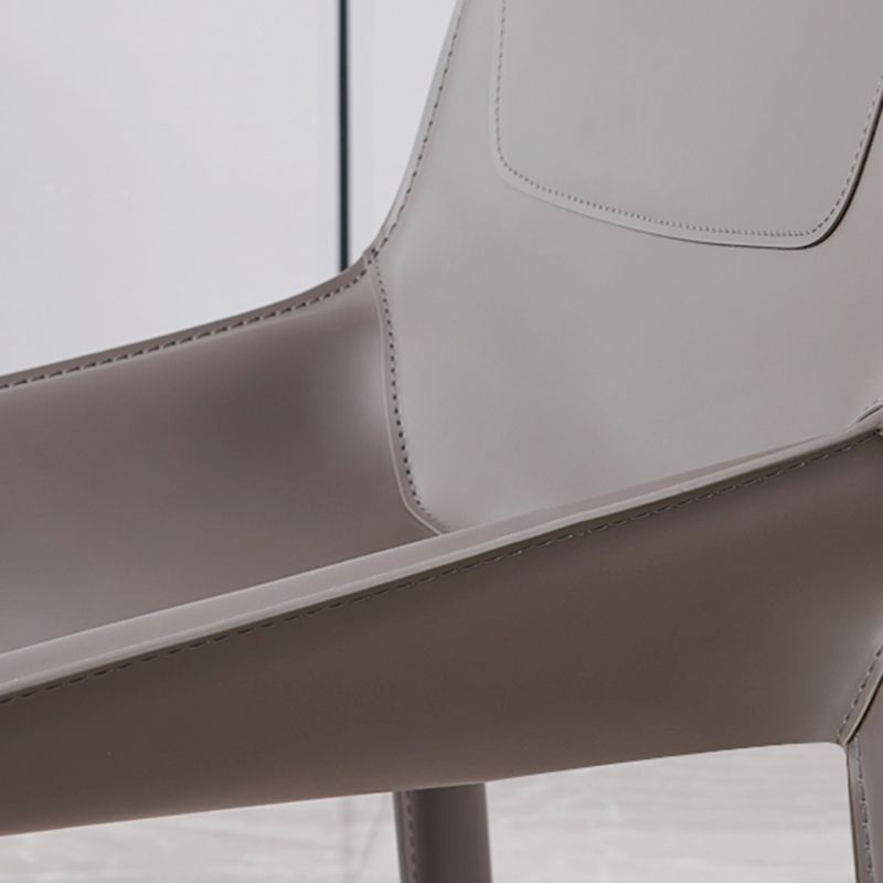 Modern Style Dining Chair Armless Dining Chairs with Metal Legs for Kitchen