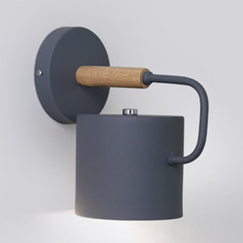 Lámpara de la pared de la pared de la copa de macarrón nórdico lámpara de montaje metálico de la pared para la cama para la cama