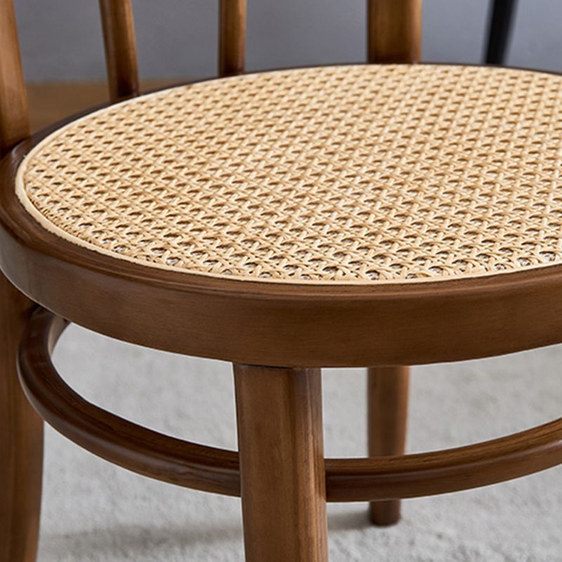 Sillas laterales traseras Windsor de diseño escandinavo, sillas de comedor de mimbre para el hogar