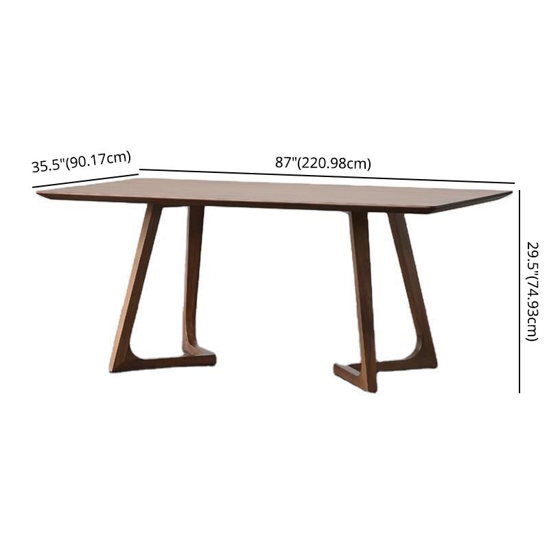 Modern Wooden Furniture Standard Height with Double Pedestal Base Formal Dining¬†Room¬†Table¬†Set