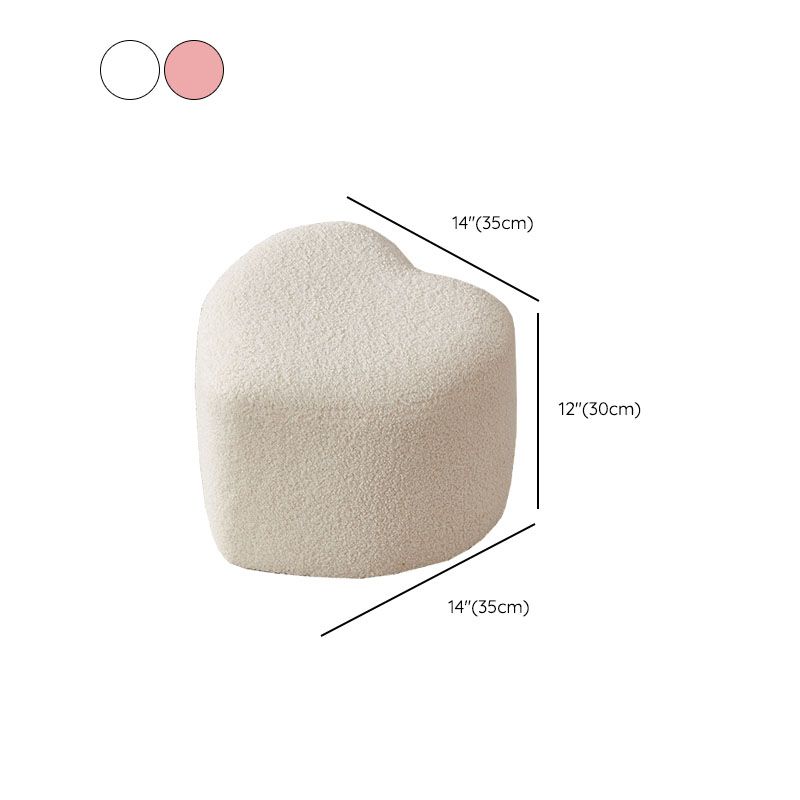 Fabric Standard Stool Modern Style Simple Heart-shaped Stool