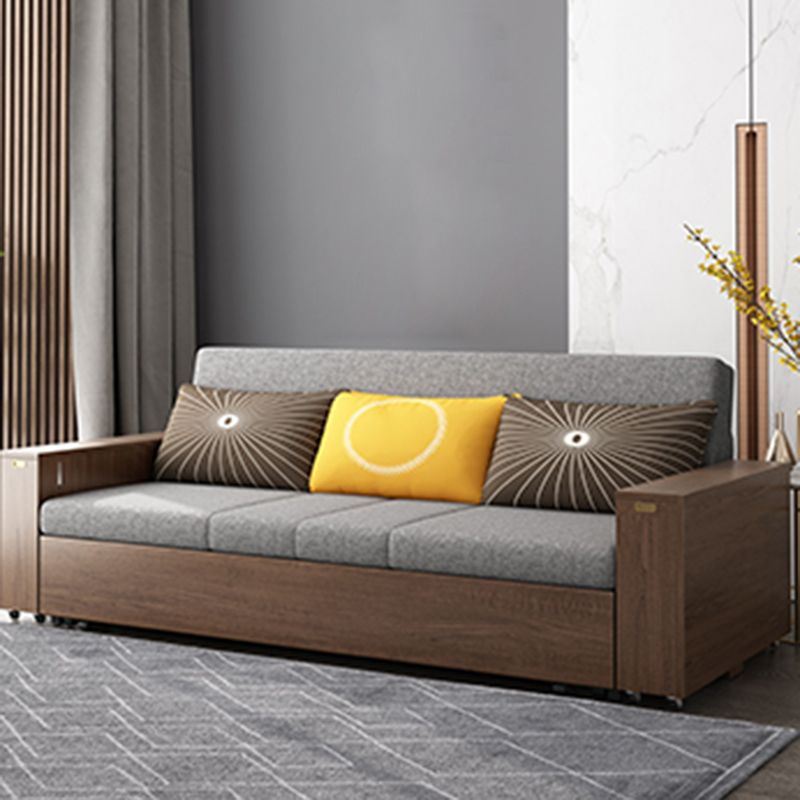 29" Wide Contemporary Sleeper Sofa Futon Gray Storage Sleeper Sofa