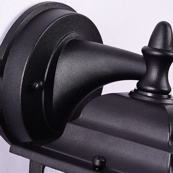 Illuminazione da parete in metallo geometrico stile industriale 1 lampada montata a parete leggera in nero