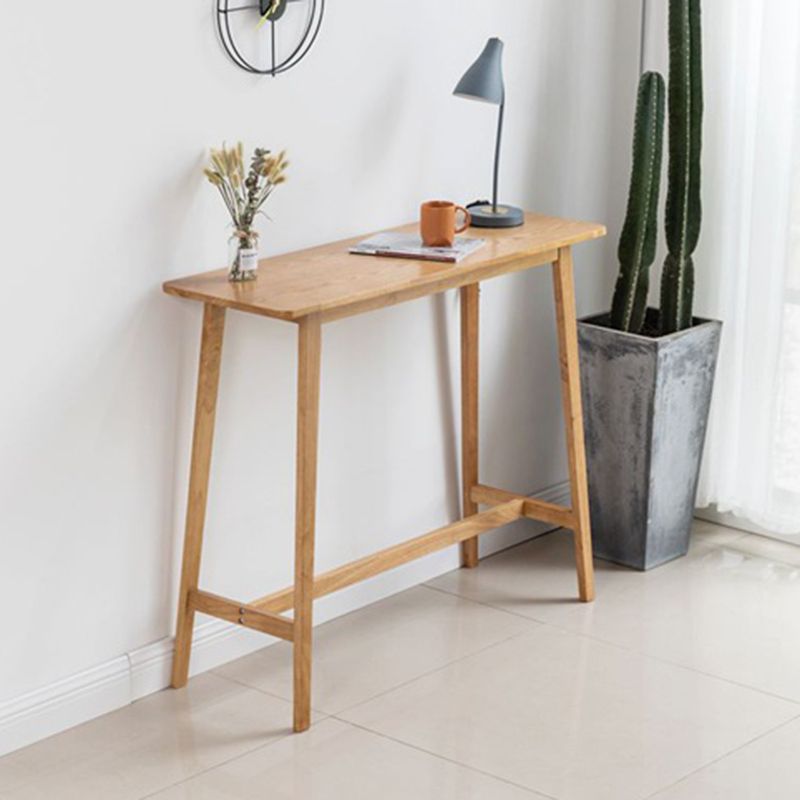 Modern Style Bistro Bar Table Solid Wood Rectangle Bar Table for Home