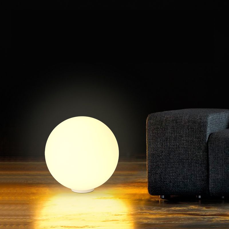 Global White Glass Table Light Minimalist Neuheit 1 Kopf Nachttisch Lampe