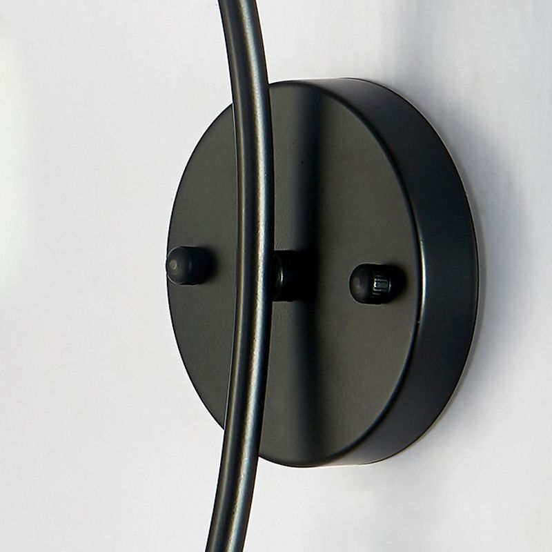 Modernist Wall Sconce Black Metal 1 Light Sconce Lighting for Bedroom