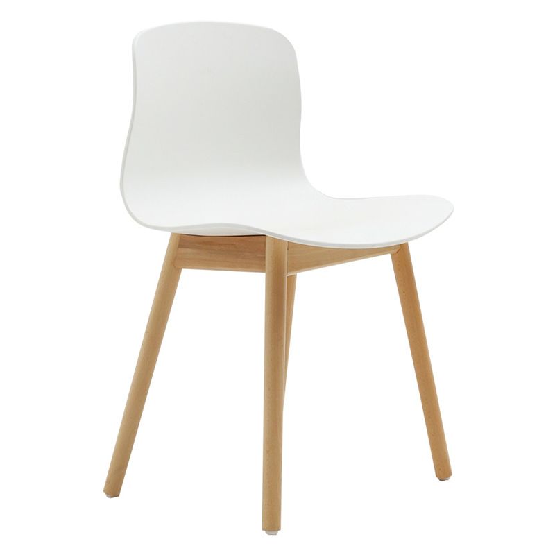 Contemporary Style Dining Armless Chair Wooden Dining Side Chair for Kitchen