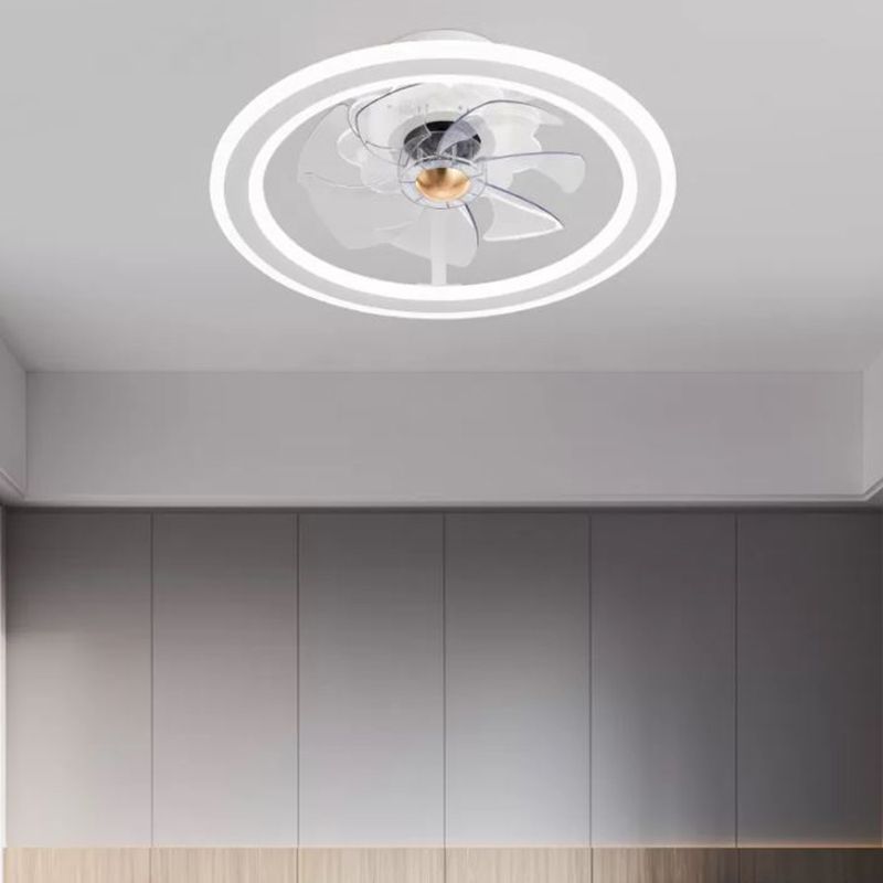 Luz de ventilador de techo circular de metal Simplicidad LED MONTADO LED MONTADO
