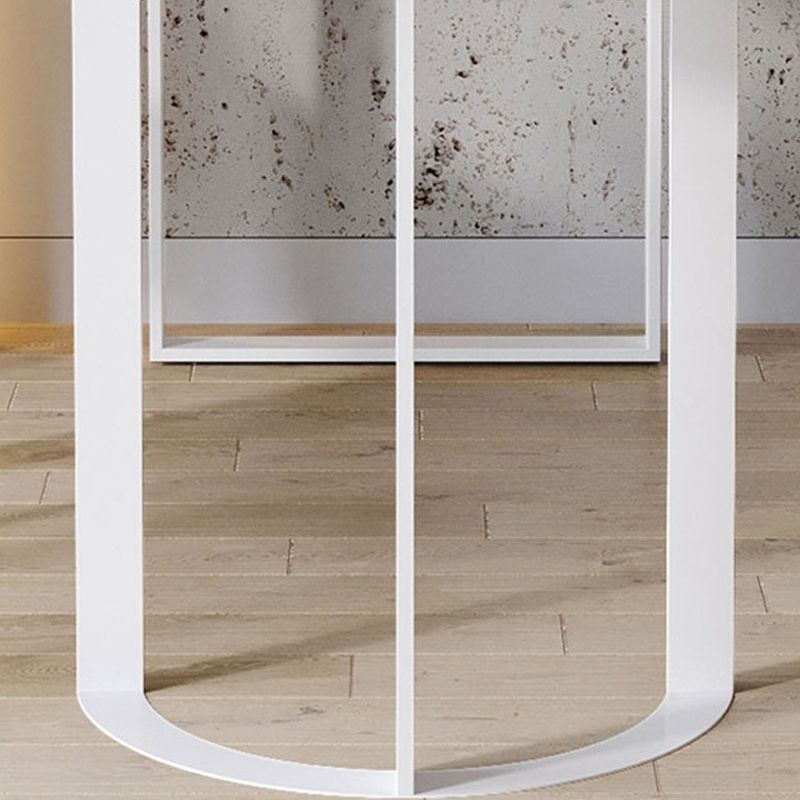 Free Form Sintered Stone Top Table for Restaurant Luxury Dining Table with Double Pedestal