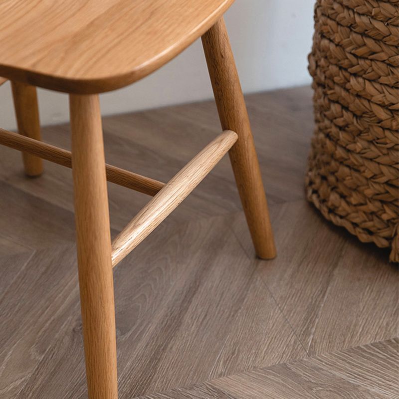 Contemporary Side Chair Rubberwood Dining Chairs with Slat Back