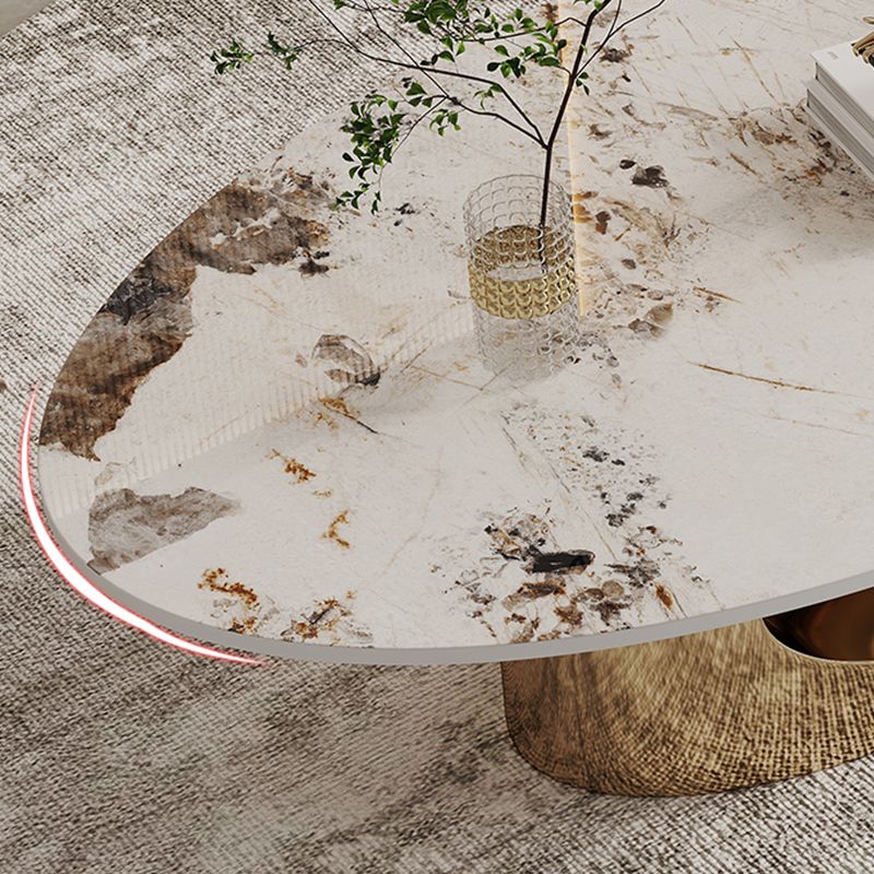 Slate Single Coffee Table Pedestal Glam Nesting Coffee Table Set