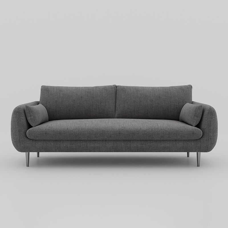 Contemporary Fabric Loose Back Sofa 31.5"High Pillow Top Arm Sofa for Apartment