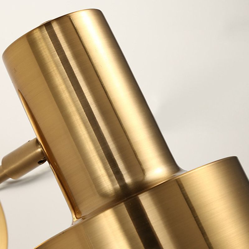 Drum Shape Metal Vanity Light Modern Style 1 Light Vanity Light Fixture in Brass