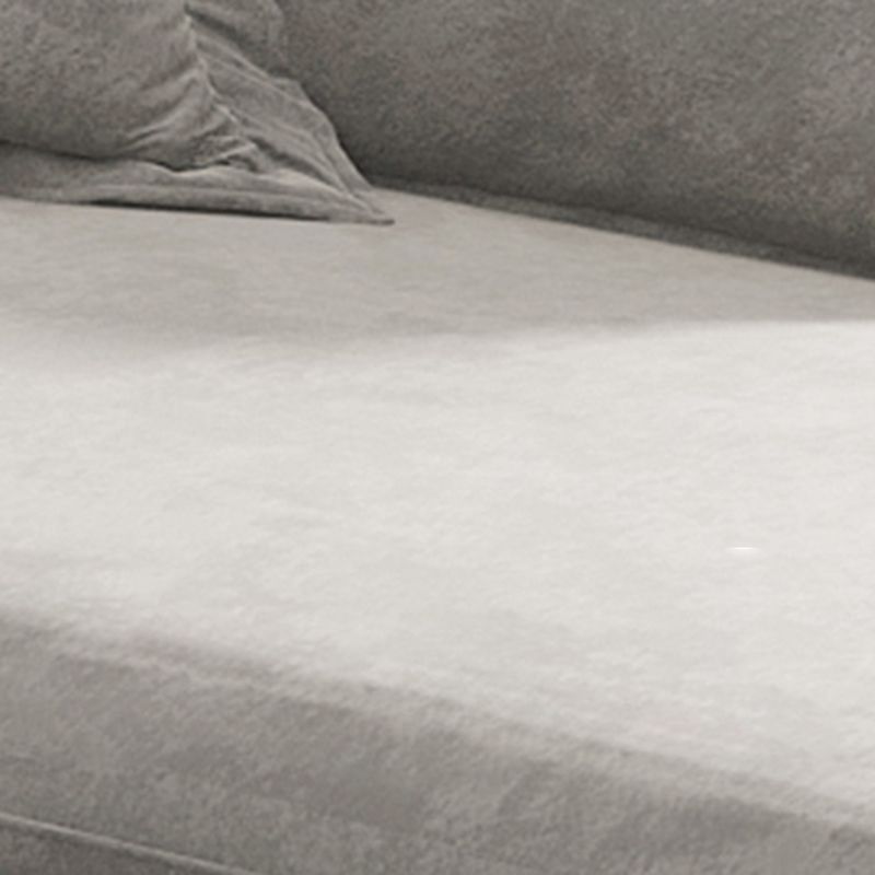 Glam Cushioned Chaise Lounge Recessed Arms Chaise with Three Pillows for Bedroom
