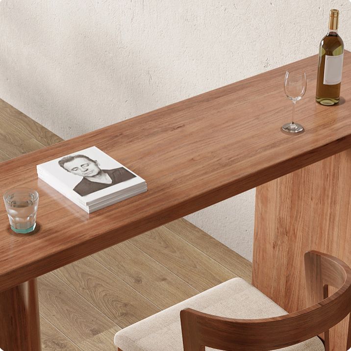 Industrial 1/2 Pieces Bar Table Set Pine Wood Counter Table with High Stools