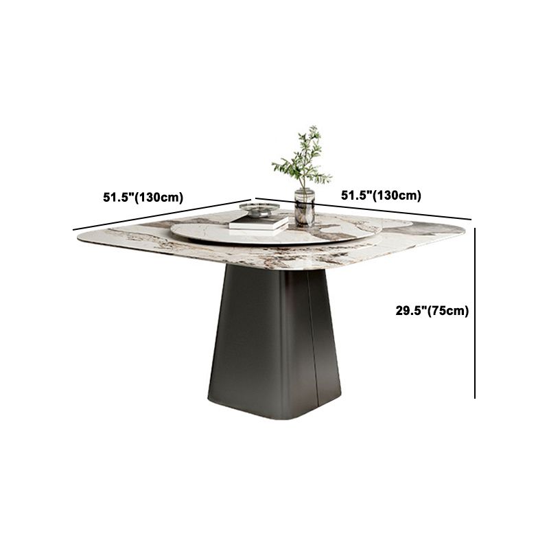 Contemporary Sintered Stone Table Square Table Set 1/3/5 Pieces Dining Set