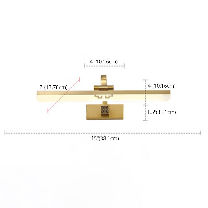 Light Extravagant Style Linear Vanity Lighting Fixtures Copper Vanity Sconce