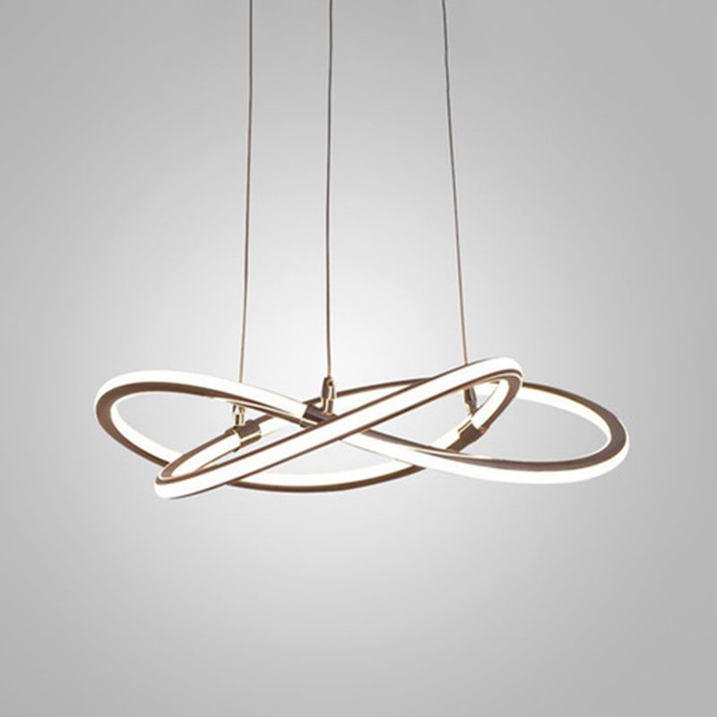 Contemporary Strip Chandelier Lamp Metal Ceiling Pendant Light for Restaurant with Hanging Cord