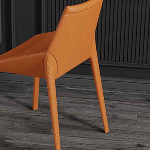 Faux Leather Side Chair Set Modern Upholstered Side Dining Chairs