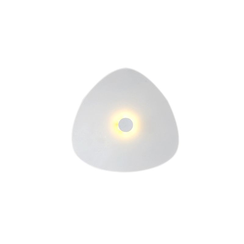 Minimal Flaky Sconce Light 7"/9"/11" Wide Acrylic LED Wall Mounted Light Fixture in Grey/White