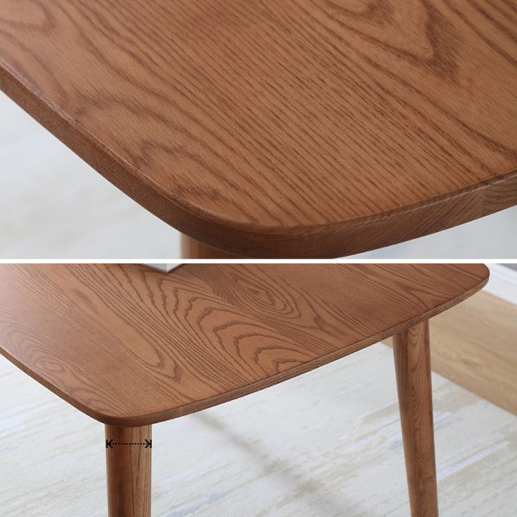 Glam vaste houten rechthoekige vorm eettafel bruine standaard eettafel voor keuken