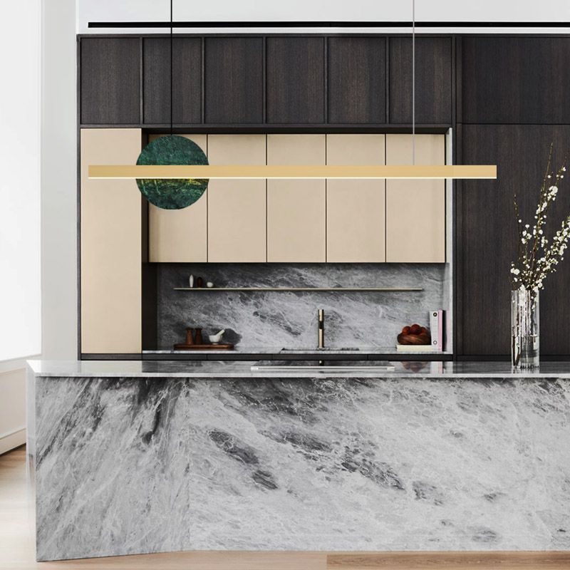 Modern Simple Dining Chandelier Light Metal Pendant Lamp Fixture for Dining Room