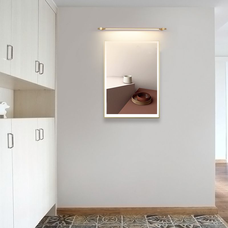 Moderne lichte luxe stijl lineaire wandgemonteerde ijdelheid lichten aluminium wand sconce verlichting in gouden afwerking