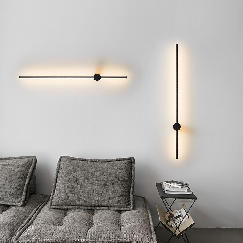 Nachtwandlicht moderner Minimalismus LED Black Wandhalterung Beleuchtung für Wohnzimmer