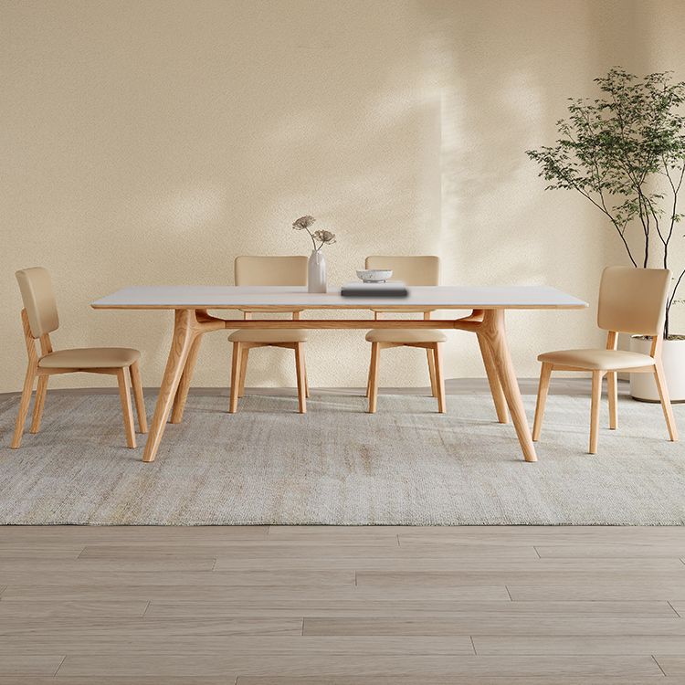 Nordic Dining Room Set 1/4/5/6/7 Pcs Wood Dining Table and Chairs