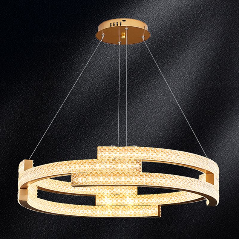 Nordic Style Circle Chandelier Metal LED Chandelier Pendant for Dining Room