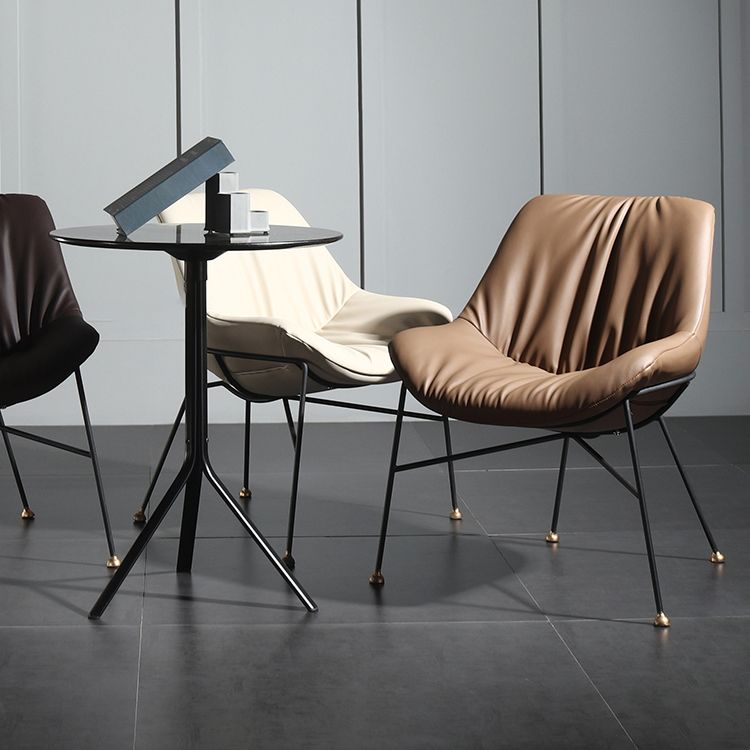 El cuero de la PU del diseño contemporáneo que cena la silla sólida sin brazos de la parte posterior de las sillas