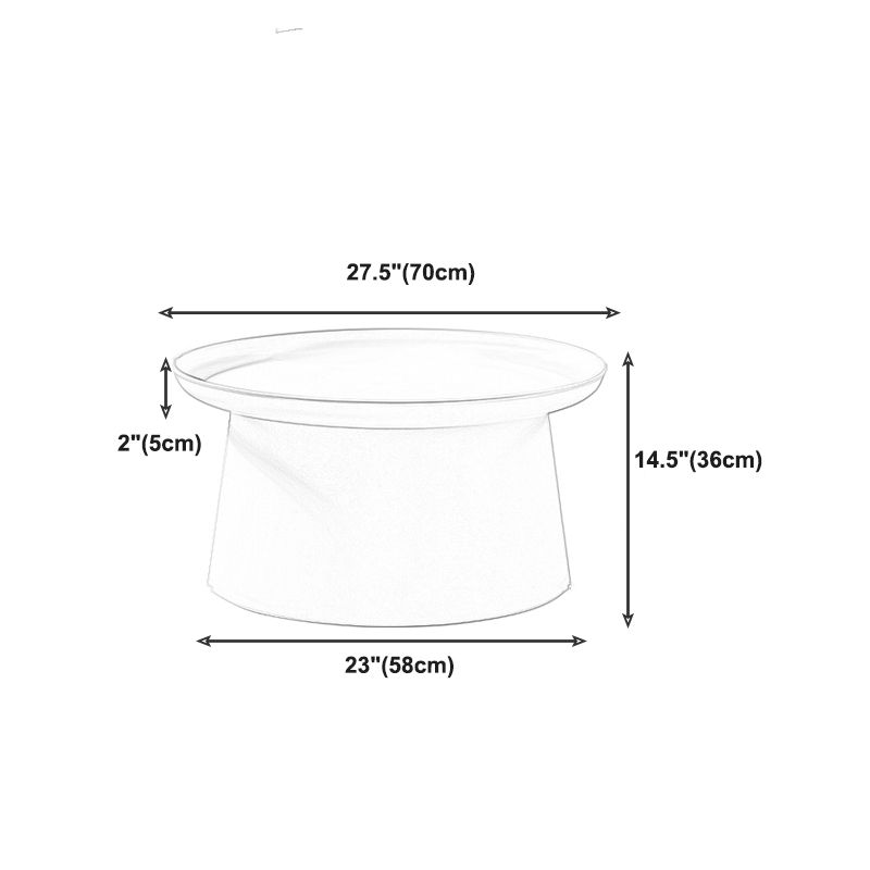 Scandinavian Round Tray Top Side End Table Plastic Pedestal End Table